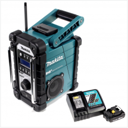 Makita DMR 110 RA1 Digital Baustellen Radio 7,2 - 18 V DAB+ + 1x Akku 2,0 Ah + Ladegerät