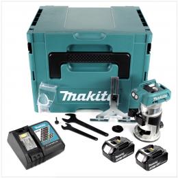 Makita DRT 50 RFJ Akku Multifunktionsfräse 18V Brushless + 2x Akku 3,0Ah + Ladegerät + Makpac