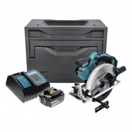 Makita DSS 611 SF1X Akku Handkreissäge 18 V 165 mm + 1x Akku 3,0 Ah + Ladegerät + Makbox