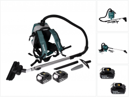 Makita DVC 261 FX15 Akku Rucksackstaubsauger 36V (2x 18V) 2L Brushless + 2x Akku 3,0Ah  - ohne Ladegerät