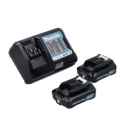  Makita HP 333 DWAE Akku Schlagbohrschrauber 12 V 30 Nm + 2x Akku 2,0 Ah + Ladegerät + 100 tlg. Bit Bohrer Set + Koffer 