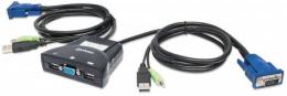 MANHATTAN 2-Port Mini-KVM-Switch mit Audio