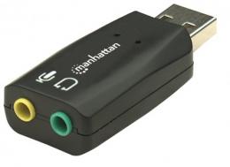 MANHATTAN USB-A auf 3,5 mm Klinke Audioadapter
