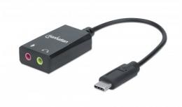 MANHATTAN USB-C auf 3,5 mm Klinke Audioadapter mit Dongle