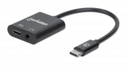 MANHATTAN USB-C auf Klinke Audioadapter mit Power Delivery-Ladeport