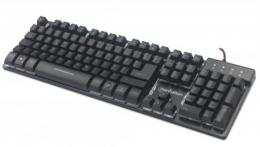 MANHATTAN USB-Gaming-Tastatur mit LEDs und Metallunterseite