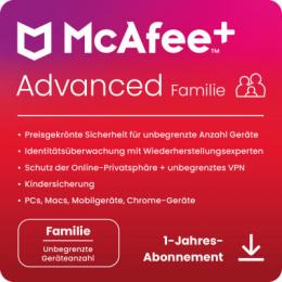 McAfee Plus Advanced - Family [Geräte unbegrenzt - 1 Jahr]