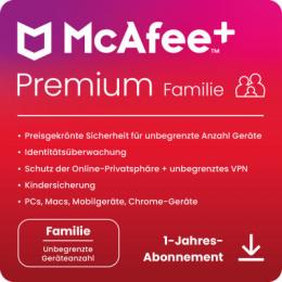 McAfee Plus Premium - Family [Geräte unbegrenzt - 1 Jahr]