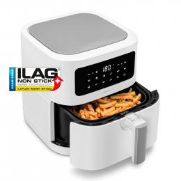 MEDION LIFE® E40 XL Heißluftfritteuse Matt MD11740, 100 Rezepte in der Life+ App, ölfreies Frittieren, 9 Automatikprogramme, 5,2 L Korbvolumen
