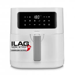 MEDION LIFE® E40 XL Heißluftfritteuse MD 11740 weiß, 100 Rezepte in der Life+ App, ölfreies Frittieren, 9 Automatikprogramme, 5,2 L Korbvolumen