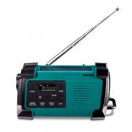 MEDION LIFE® E66805 Dynamo-Kurbelradio, PLL-UKW Stereo, Solarpanel & Kurbelfunktion zum Aufladen des integrierten Akkus, IPX4 Spritzwasserschutz, Taschenlampe, SOS-Funktion