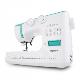 MEDION LIFE® Freiarm-Nähmaschine SM60 (MD10689), einstellbare Stichlänge und Stichbreite, automatischer Einfädler, 60 verschiedene Stichmuster, integriertes Zubehörfach, 60 Watt Motorleistung