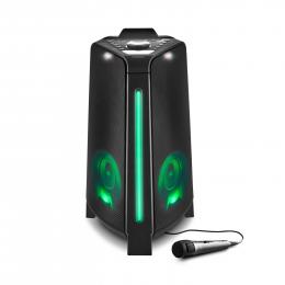 MEDION LIFE® P61552 Partylautsprecher, tragbares Bluetooth® Soundsystem mit PLL-UKW Stereo Radio, raumfüllender Klang dank innovativem Designs, TWS-Funktion, verschiedene Lichteffekte, 2 x 22 W RMS ( B-Ware)