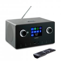 MEDION LIFE® P85444 2.1 Internetradio titan, 8,1 cm (3,2'') TFT-Display, über 25.000 Internet-Radiosender & viele Podcasts empfangen, DAB+/UKW Radio (je 40 Senderspeicher), Bluetooth®, WLAN, 2 x 7,5 W + 15 W Subwoofer RMS
