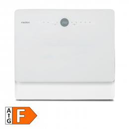 MEDION LIFE® Tischgeschirrspüler DWT50 (MD 37775), 7 Reinigungsprogramme, Wasseranschluss, für 5 Gedecke, EasyFit Design, Touch-Bedienfeld, LED-Display