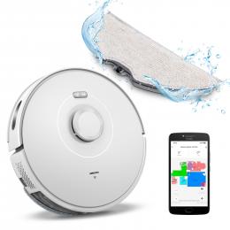 MEDION LIFE X10 SW Saugroboter, Wischfunktion, Lasernavigation, 2.700 Pa Saugkraft, No Go & Go Bereiche, präzise Kartenerstellung, mehrere Etagen, App-Steuerung