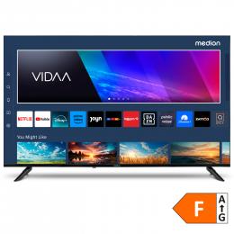 MEDION LIFE® X8432500 (MD 843200) Ultra HD LCD Smart-TV, 108 cm (43'') Ultra HD Display, HDR, PVR ready, NETFLIX, Prime Video, Disney+, DAZN, Paramount+ App, VIDAA App Store, Bluetooth®, HD Triple Tuner, CI+ Schnittstelle