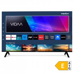 MEDION LIFE® X8502500 (MD 850200) Ultra HD LCD Smart-TV, 125,7 cm (50'') Ultra HD Display, HDR, PVR ready, NETFLIX, Prime Video, Disney+, DAZN, Paramount+ App, VIDAA App Store, Bluetooth®, HD Triple Tuner, CI+ Schnittstelle