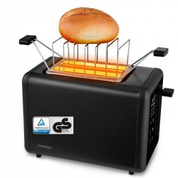 MEDION MEDION LIFE Toaster MD12102, 2 Toastschlitze für zwei Toastscheiben, LED Sensor-Touch-Display für präzise Steuerung, 7 Bräunungsstufen und 5 Automatikprogramme