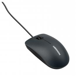 MEDION MEDION® MA105U USB-Maus, Scrollrad, ergonomische Maus für Rechts- und Linkshänder
