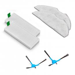 MEDION Saugroboter Zubehörset 2 für X10 (MD 11782), 2x Mop, 2x Filter (H13), 2x Seitenbürste