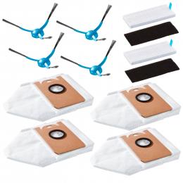 MEDION Saugroboter Zubehörset 4 für X20 SW+ (MD 11415), X21SW+ (11500), 4x Seitenbürsten, 2x Filter, 4x Staubbeutel für die Absaugstation