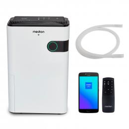 MEDION Smarter Luftentfeuchter DH30S (MD12044), Steuerung per App, Leistung max. 280W, Volumen Wassertank ca. 5L, 2 Geschwindigkeitsstufen, Touch-Bedienung