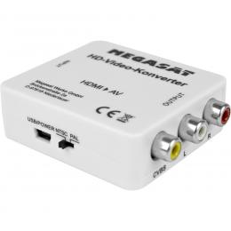 Megasat HDMI-zu-AV-Konverter, Plug & Play, HDMI 1.3, HDMI/AV-Adapter, PAL/NTSC