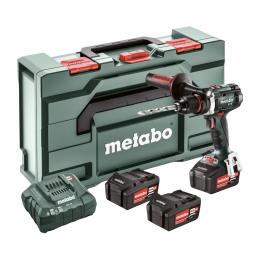 Metabo BS 18 LTX Impuls Set Akku Bohrschrauber 18 V 110 Nm ( 602191960 ) + 3x Akku 4,0 Ah + Ladegerät + metaBOX