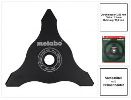 Metabo Dickichtmesser 3 flügelig für Freischneider ( 628432000 ) 255 x 2.3 x 25.4 mm
