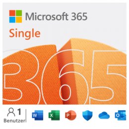 Microsoft 365 Single [1 Benutzer / 1 Jahr] - inkl. Office 365 mit Word, Excel, PowerPoint, OneNote, Outlook, Access