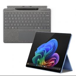 Microsoft Surface Pro OLED Copilot+ PC - 16GB - 1TB - X Elite inkl. Pro Keyboard mit Stiftaufbewahrung mit Slim Pen, platin
