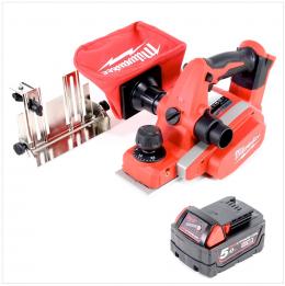 Milwaukee M18 BP - 501 18 V Akku Hobel + M18 B5 5,0 Ah Akku