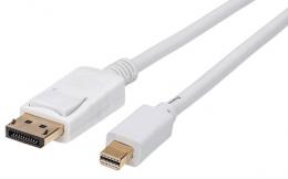 Mini-DisplayPort Anschlusskabel auf, DisplayPort, St.-St., wei, 2m