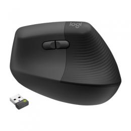 Mouse Logitech Wireless Lift for Business - Vertikale Maus Ergonomisch geformt, Für Linkshänder, Graphit