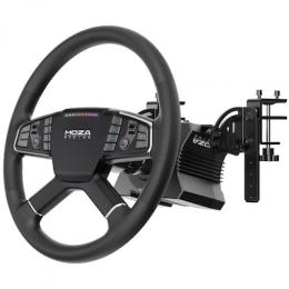 MOZA Truck Driving Simulator Bundle B-Ware Lenkrad für Truck und Farming-Simulatoren, originalgetreu im LKW-Look, 400 mm Durchmesser
