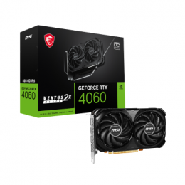 MSI GeForce RTX 4060 VENTUS 2X BLACK 8G OC Grafikkarte - 8GB GDDR6, 1x HDMI, 3x DP