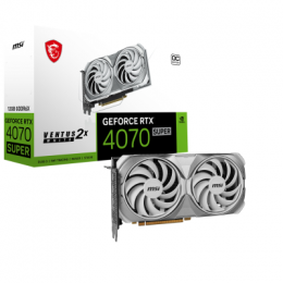 MSI GeForce RTX 4070 Super 12G VENTUS 2X WHITE OC - 12GB GDDR6X, 1x HDMI, 3x DP