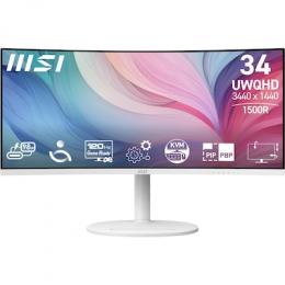 MSI MD342CQPWDE Office Monitor - Curved Panel, 120Hz, KVM Switch Power Delivery 98Watt, Höhenverstellbar