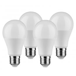 Müller Licht 4er-Pack 9-W-LED-Lampen E27, warmweiß, 806 lm
