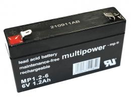Multipower MP1.2-6 Notstrom-Akku für Außensirenen AS10F AS17F 6000AS Friedland HW10F SL3F SL5F HW7F
