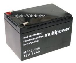 Multipower MP12-12C Zyklenakku E-Scooter Ranis EFun E-Roller 800