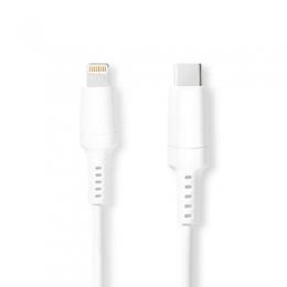 Nedis 1m USB-C Lightning Kabel für iPad, iPhone, iPod, weiß