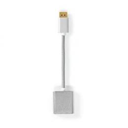 Nedis DisplayPort 0,2 m DVI-Kabel Vergoldet DisplayPort Stecker | DVI-D 24+1-Pin Buchse | 1080p | Vergoldet | 0.20 m | Rund | Geflochten