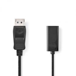 NEDIS Displayport-Kabel | DisplayPort Stecker | HDMI™ Ausgang | 4K@30Hz | Vernickelt | 0.20 m | rund | PVC | Schwarz | Box