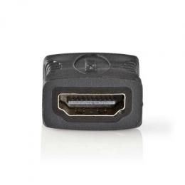 Nedis HDMI™ -Adapter | HDMI™ Buchse | HDMI™ Buchse | Vergoldet | Gerade | PVC | Anthrazit | 1 Stück | Verpackung mit Sichtfenster