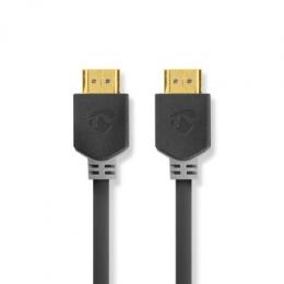 Nedis High Speed HDMI ™ Kabel mit Ethernet | HDMI™ Stecker | 4K@30Hz | ARC | 10.2 Gbps | 20.0 m | rund | PVC | Anthrazit | Verpackung mit Sichtfenster