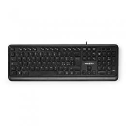 Nedis Kabelgebundenes Keyboard IT-Layout (Intern. English) - USB-A | QWERTY |Numerische Tastatur