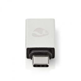 Nedis USB-Adapter | USB 3.2 Gen 1 | USB-C™ Stecker | USB-A Buchse | 5 Gbps | Vernickelt | Silber | Verpackung mit Sichtfenster