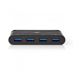 Nedis USB-Adapter USB 3.2 Gen 1 USB Type-C™ 4x USB Type-A, Schwarz